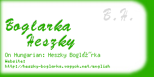 boglarka heszky business card